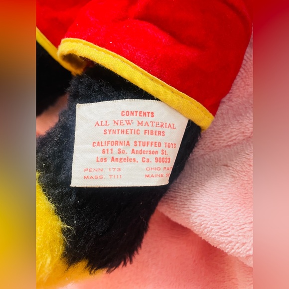 Rare, vintage, 1950’s, plush, Mickey Mouse from ‘California Stuffed Toys’ - Picture 4 of 5